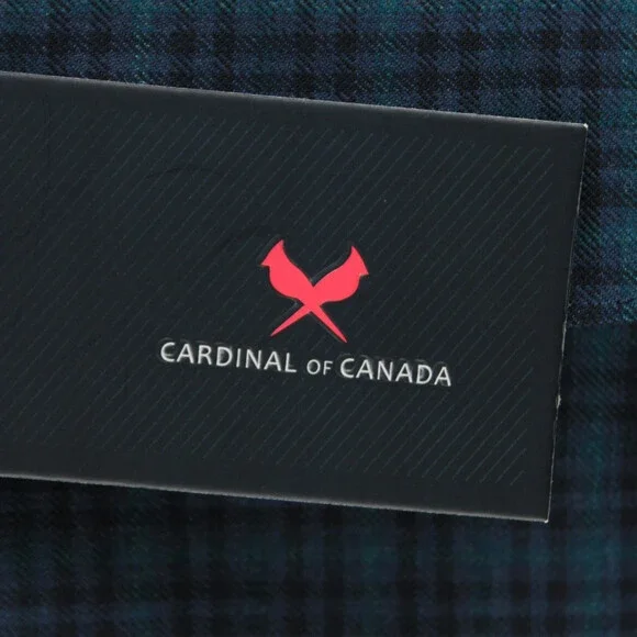 Cardinal of Canada NWT 100% Wool Sport Coat Size 40S US In Blues w/ Teal Plaid